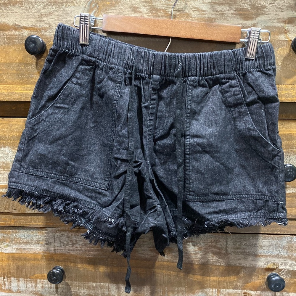 Women's Black Denim Shorts